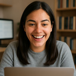 Sara, la malabarista del contexto María, integrates AI into all her tasks